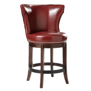 Sunpan Modern Tavern 26 Swivel Bar Stool with Cushion 5492 Seat Color Oxblood