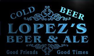 qs1032 b Lopez's Beer & Ale Vintage Design Bar Decor Neon Light Sign  