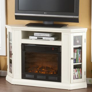 Wildon Home ® Stuart 48 TV Stand with Electric Fireplace CSN139E Finish Ivory