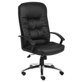 Boss Office Products High Back Leatherplus Office Chair with Arms B7301C