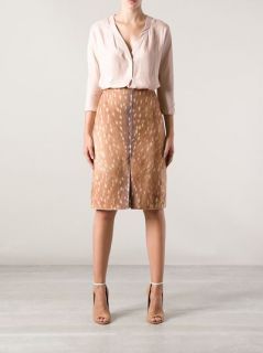 Carven Deer Print Skirt