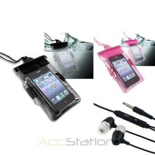 Blk+Pink Waterproof Case for Motorola Droid Razr XT912 Maxx XT916+Black Headset Cell Phones & Accessories