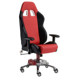 Pit Stop Furniture Chair with Racing Suspension Spring GP1000 Color Red