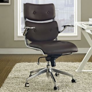 Modway Push Mid Back Office Chair with Arms EEI 1062 Color Brown