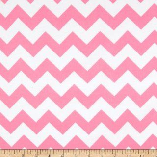 Riley Blake Flannel Basics Chevron Medium Baby Pink Fabric