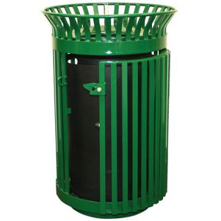 Witt Queen City 36 Gallon Gated Trash Receptacle and Flat Top Lid QC3610 G MF