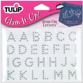Tulip Glam It Up Iron On Studded Letters (49 Per Pack)   Crystal