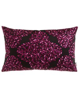 Embroidered Pink/Black Pillow, 14 x 21   Richloom Home