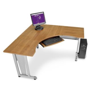 OFM Computer Desk/Executive Desk 55196 Finish Maple and Silver