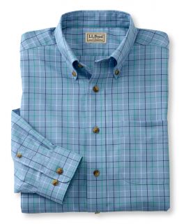 Wrinkle Resistant Twill Sport Shirt, Slightly Fitted Windowpane