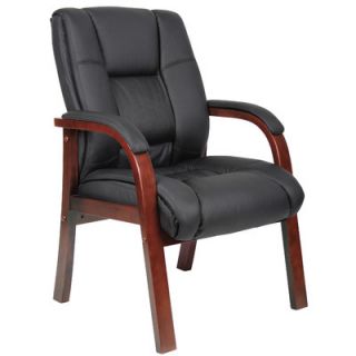 Boss Office Products Guest Chair with Mid Back B8999 C / B8999 M Finish Cherry