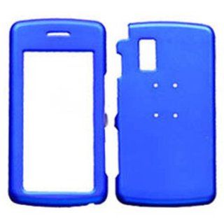 Hard Plastic Snap on Cover Fits LG CU920 CU915 VU Blue Rubberized AT&T Cell Phones & Accessories