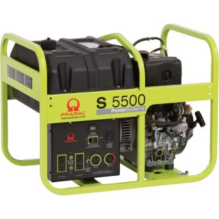 Pramac Diesel Generator with Electric Start — 5500 Surge Watts, 5000 Rated Watts, Model# S5500  Portable Generators