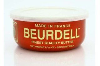 Beurdell French Salted Butter (100% Natural Pasteurized Butter)   8.8oz (Pack of 3)  Grocery & Gourmet Food