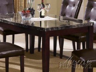 Shop Dining Table with Black Faux Marble Top in Espresso Finish at the  Furniture Store