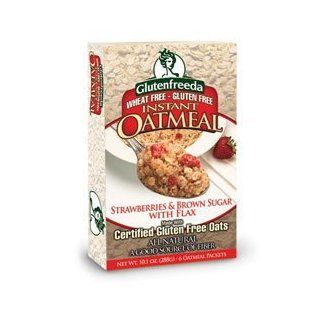 GlutenFreeda Foods, Instant Oatmeal Strawberry & Brown Sugar, 6ct., 10.1oz [pack of 8]  Oatmeal Breakfast Cereals  Grocery & Gourmet Food