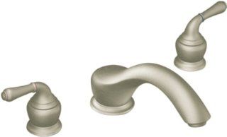 Moen T951BN Monticello Two Handle Low Arc Roman Tub Faucet without Valve, Brushed Nickel   Bathtub Faucets  
