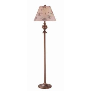 Lite Source 62 in Copper Bronze Indoor Floor Lamp with Fabric Shade