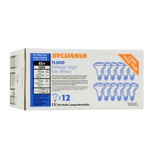 SYLVANIA 12 Pack 45 Watt R20 Medium Base Soft White Dimmable Indoor Incandescent Flood Light Bulbs