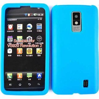 Lg Spectrum Vs920 Blue Soft Gel Rubber Accessory Cell Phones & Accessories