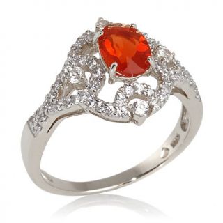 Victoria Wieck 14K Fire Opal and White Zircon Ring