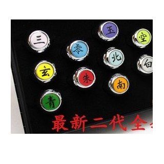 10 pcs Ninja black Akatsuki ring set itachi sasori hidan deidara pain Clothing