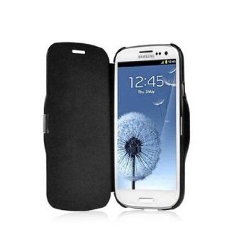 SHEENROAD Black Luxury Magnetic Flip Leather Case Cover and Touch Stylus/Pen For Samsung Galaxy S3 S III i9300 Cell Phones & Accessories