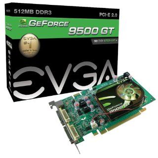 EVGA 512 P3 N956 TR e GeForce 9500 GT 512 MB DDR3 PCI E 2.0 Graphics Card Electronics