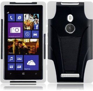 Nokia Lumia 925 ( T Mobile ) Phone Case Accessory BlackWhite Dual Protection Impact Hybrid Cover with Free Gift Aplus Pouch Cell Phones & Accessories