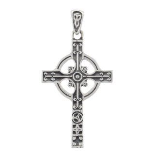 WithLoveSilver 925 Sterling Silver Celtic Ancient Cross Iona Pendant Jewelry