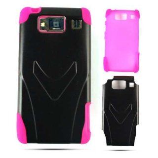 Motorola Droid RAZR HD XT926 Pc Jelly Hot Pink Black Case Cover Faceplate Hard Cell Phones & Accessories