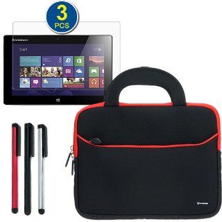 BIRUGEAR Ultra Portable Universal Neoprene Carrying Sleeve with Screen Protector & Stylus for Lenovo IdeaPad Miix 10   10.1'' Windows 8 Tablet Computers & Accessories