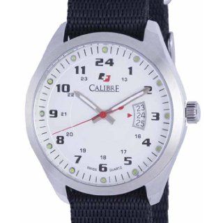 Calibre Men's SC 4T1 04 001SC Trooper Stainless Steel Interchangeable Black/Green Canvas Straps Watch Set Watches