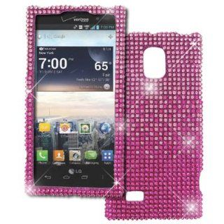 EMPIRE Verizon LG Spectrum 2 VS930 Full Diamond Bling Hard Case Cover, Hot Pink to Pink Fade Cell Phones & Accessories