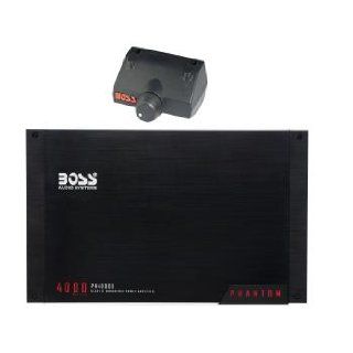 BOSS Audio PH4000D Phantom 4000 watts Monoblock Class D 1 Channel 1 Ohm Stable Amplifier with Remote Subwoofer Level Control  Vehicle Mono Subwoofer Amplifiers 
