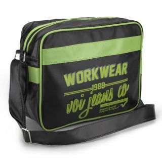 Voi Mens Worker Airliner Bag   Black/Lime      Mens Accessories