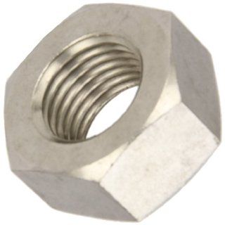 316 Stainless Steel Hex Nut, Plain Finish, DIN 934, Metric, M2.5 0.45 Thread Size, 5 mm Width Across Flats, 2 mm Thick (Pack of 50)