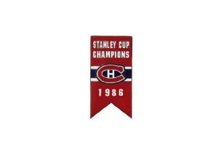 NHL Montreal Canadiens Banner Pin 1986  Sports Related Pins  Sports & Outdoors