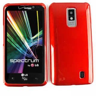 LG SPECTRUM VS920 RED GLOSSY CASE ACCESSORY SNAP ON PROTECTOR Cell Phones & Accessories