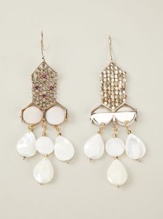Ermanno Scervino Mother Of Pearl Pedant Earring   First Boutique
