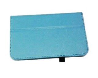 HJX Light Blue Synthetic Leather Case For GALAXY Tab 3 7.0 inch Tablet P3200/P3210 Cell Phones & Accessories