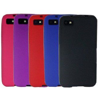 ASleek 5 Pack Soft Silicone Rubber Case Cover Bundle for Blackberry Z10   Black, Blue, Pink, Red, & Purple + ASleek Microfiber Cloth Cell Phones & Accessories