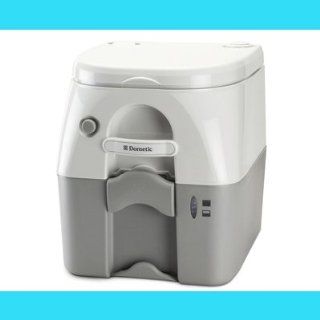 Dometic Portable Toilet 975   5 Gal. W/Hold Downs & MSD Fittings Tan Sports & Outdoors