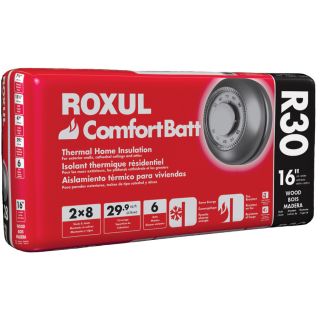 Roxul 6 Pack 47 in L x 15 1/4 in W x 7 1/4 in D 30 R Stone Wool Insulation Batts