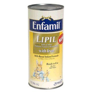 Enfamil Lipil Milk Based Infant Formula with Iron, Ready to Use , 1 qt (946 ml) Health & Personal Care
