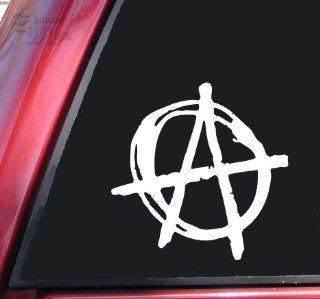 Anarchy Symbol Vinyl Decal Sticker   White Automotive