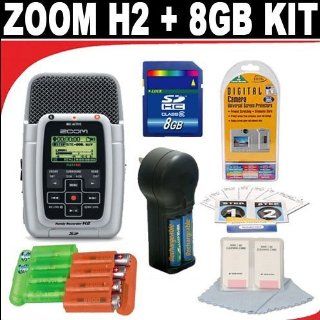 Zoom H2 Handy 2 Track Recorder + 8GB SD Card +Deluxe DB ROTH Accessory Kit Electronics