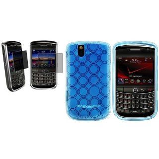 CommonByte TPU Blue Case+Privacy Cover for Blackberry Bold 9650 Cell Phones & Accessories