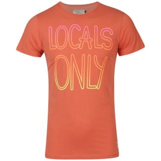 Jack & Jones Mens Gradient Neon T Shirt   Coral      Clothing