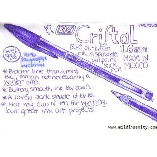 BIC Cristal Bold Ball Pen, 1.6mm, Blue, 12 Pens  Ballpoint Stick Pens 